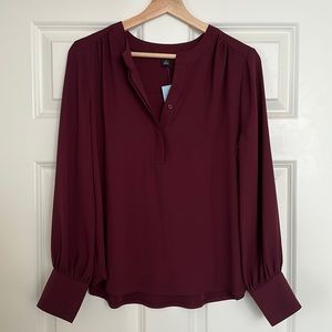 Ann Taylor Maroon Blouse